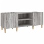 vidaXL Mueble para discos madera contrachapada gris sonoma 121x38x48cm