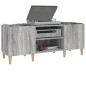 vidaXL Mueble para discos madera contrachapada gris sonoma 121x38x48cm