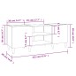 vidaXL Mueble para discos madera contrachapada gris sonoma 121x38x48cm