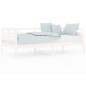 vidaXL Sofá cama madera maciza de pino blanco 90x190 cm