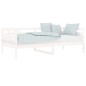 vidaXL Sofá cama madera maciza de pino blanco 90x190 cm