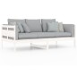 vidaXL Sofá cama madera maciza de pino blanco 90x190 cm