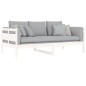 vidaXL Sofá cama madera maciza de pino blanco 90x190 cm