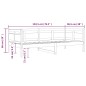 vidaXL Sofá cama madera maciza de pino blanco 90x190 cm