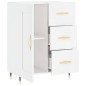 vidaXL Aparador de madera contrachapada blanco brillante 69,5x34x90 cm vidaXL Aparador de madera contrachapada blanco brillante 69,5x34x90 cm