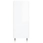 vidaXL Aparador de madera contrachapada blanco brillante 69,5x34x90 cm vidaXL Aparador de madera contrachapada blanco brillante 69,5x34x90 cm