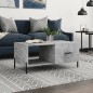 vidaXL Mesa de centro madera contrachapada gris hormigón 90x50x40 cm vidaXL Mesa de centro madera contrachapada gris hormigón 90x50x40 cm