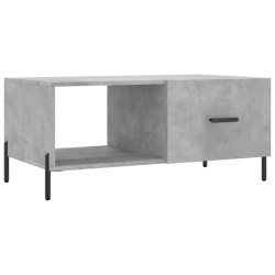vidaXL Mesa de centro madera contrachapada gris hormigón 90x50x40 cm
