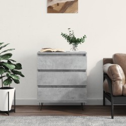 vidaXL Aparador de madera contrachapada gris hormigón 60x35x70 cm