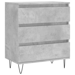 vidaXL Aparador de madera contrachapada gris hormigón 60x35x70 cm