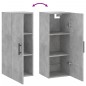 vidaXL Armario de pared gris hormigón 34,5x34x90 cm vidaXL Armario de pared gris hormigón 34,5x34x90 cm