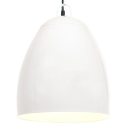 vidaXL Lámpara colgante industrial redonda 25 W blanca 42 cm E27