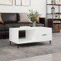 vidaXL Mesa de centro madera contrachapada blanco brillo 90x50x40 cm vidaXL Mesa de centro madera contrachapada blanco brillo 90x50x40 cm