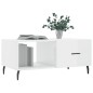 vidaXL Mesa de centro madera contrachapada blanco brillo 90x50x40 cm vidaXL Mesa de centro madera contrachapada blanco brillo 90x50x40 cm