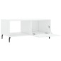 vidaXL Mesa de centro madera contrachapada blanco brillo 90x50x40 cm vidaXL Mesa de centro madera contrachapada blanco brillo 90x50x40 cm