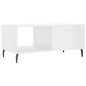 vidaXL Mesa de centro madera contrachapada blanco brillo 90x50x40 cm vidaXL Mesa de centro madera contrachapada blanco brillo 90x50x40 cm