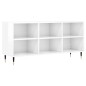 vidaXL Mueble de TV madera de ingeniería blanco brillo 103,5x30x50 cm vidaXL Mueble de TV madera de ingeniería blanco brillo 103,5x30x50 cm