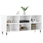 vidaXL Mueble de TV madera de ingeniería blanco brillo 103,5x30x50 cm vidaXL Mueble de TV madera de ingeniería blanco brillo 103,5x30x50 cm