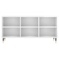 vidaXL Mueble de TV madera de ingeniería blanco brillo 103,5x30x50 cm vidaXL Mueble de TV madera de ingeniería blanco brillo 103,5x30x50 cm