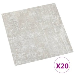 vidaXL Tarimas de suelo autoadhesivas 20 uds PVC 1,86 m² gris claro