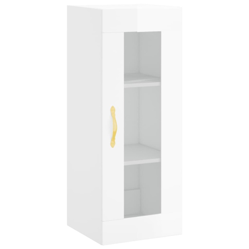 vidaXL Armario de pared blanco brillante 34,5x34x90 cm vidaXL Armario de pared blanco brillante 34,5x34x90 cm