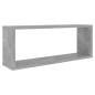 vidaXL Estante cubo pared 4 uds madera ingeniería hormigón 60x15x23cm vidaXL Estante cubo pared 4 uds madera ingeniería hormigón 60x15x23cm
