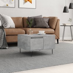 vidaXL Mesa de centro madera contrachapada gris hormigón 55x55x36,5 cm