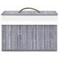 vidaXL Cajas de almacenamiento de bambú 4 unidades gris