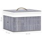 vidaXL Cajas de almacenamiento de bambú 4 unidades gris