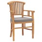 vidaXL Juego de comedor de jardín 7 piezas teca maciza y cojines vidaXL Juego de comedor de jardín 7 piezas teca maciza y cojines
