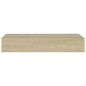 vidaXL Estantes de pared con cajón 2 uds MDF roble 60x23,5x10 cm vidaXL Estantes de pared con cajón 2 uds MDF roble 60x23,5x10 cm