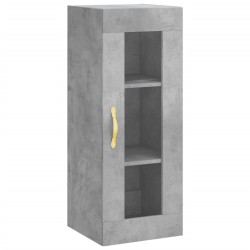 vidaXL Armario de pared gris hormigón 34,5x34x90 cm