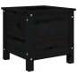 vidaXL Jardinera madera maciza de pino negro 40x40x39 cm