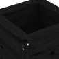 vidaXL Jardinera madera maciza de pino negro 40x40x39 cm