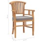 vidaXL Juego de comedor de jardín 7 piezas teca maciza y cojines vidaXL Juego de comedor de jardín 7 piezas teca maciza y cojines