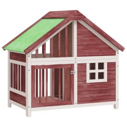 vidaXL Caseta para perros madera maciza pino color moca 96x60,5x87 cm