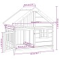 vidaXL Caseta para perros madera maciza pino color moca 96x60,5x87 cm vidaXL Caseta para perros madera maciza pino color moca 96x60,5x87 cm