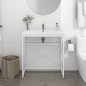 vidaXL Estructura de lavabo de hierro blanco 79x38x83 cm vidaXL Estructura de lavabo de hierro blanco 79x38x83 cm