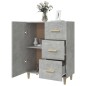 vidaXL Aparador de madera contrachapada gris hormigón 69,5x34x90 cm