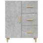 vidaXL Aparador de madera contrachapada gris hormigón 69,5x34x90 cm