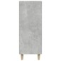 vidaXL Aparador de madera contrachapada gris hormigón 69,5x34x90 cm