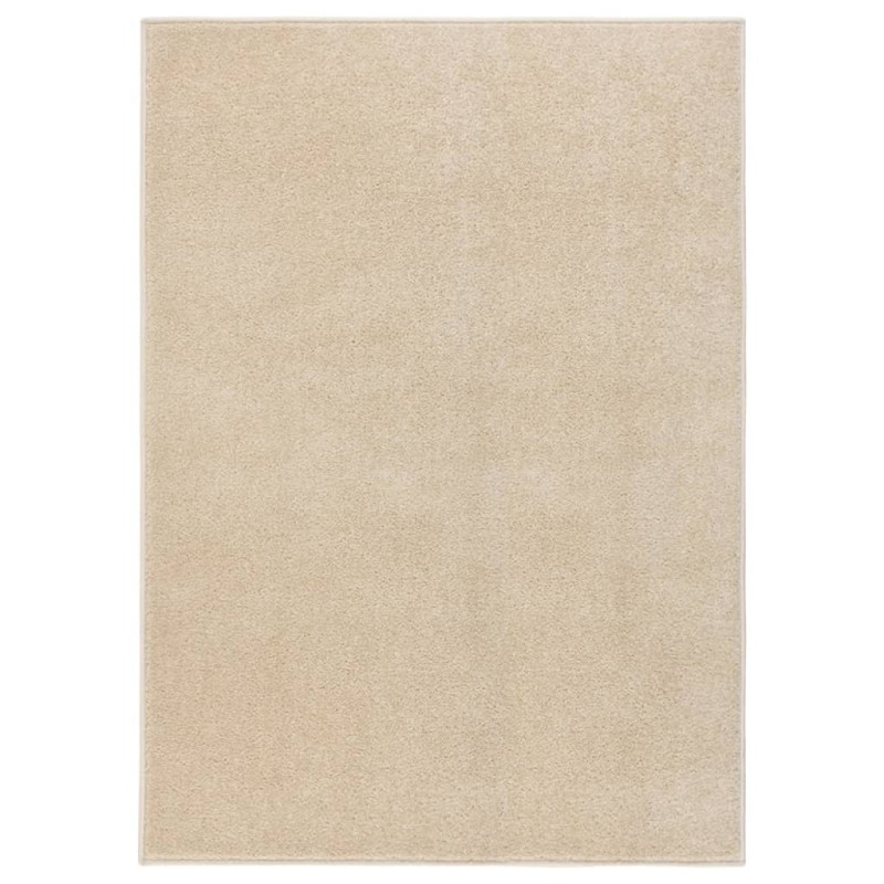 vidaXL Alfombra de pelo corto beige 120x170 cm