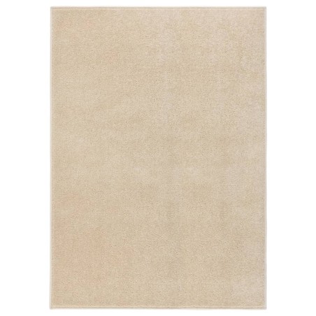 vidaXL Alfombra de pelo corto beige 120x170 cm
