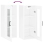 vidaXL Armario de pared blanco brillante 34,5x34x90 cm
