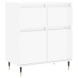 vidaXL Aparador de madera contrachapada blanco brillante 60x35x70 cm vidaXL Aparador de madera contrachapada blanco brillante 60x35x70 cm