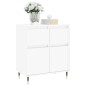 vidaXL Aparador de madera contrachapada blanco brillante 60x35x70 cm vidaXL Aparador de madera contrachapada blanco brillante 60x35x70 cm