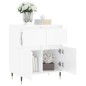 vidaXL Aparador de madera contrachapada blanco brillante 60x35x70 cm vidaXL Aparador de madera contrachapada blanco brillante 60x35x70 cm