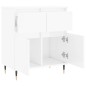 vidaXL Aparador de madera contrachapada blanco brillante 60x35x70 cm vidaXL Aparador de madera contrachapada blanco brillante 60x35x70 cm