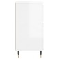 vidaXL Aparador de madera contrachapada blanco brillante 60x35x70 cm vidaXL Aparador de madera contrachapada blanco brillante 60x35x70 cm