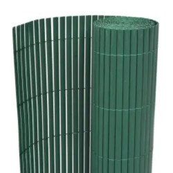vidaXL Valla de jardín doble cara verde 110x400 cm